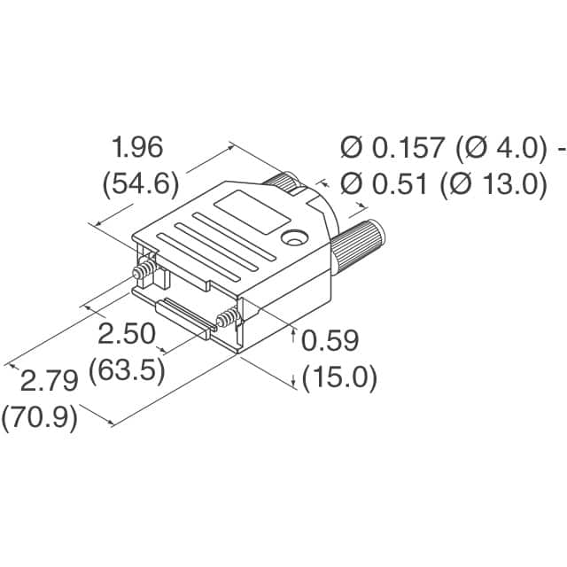 165X02639XE Conec  Carcasas traseras para conectores D-Sub en forma de D